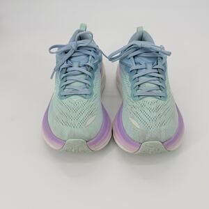 Hoka Bondi 8 Womens 8.5B Running Shoes Blue Purple Max Cushion Sneakers